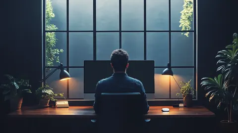 Computer technician at work