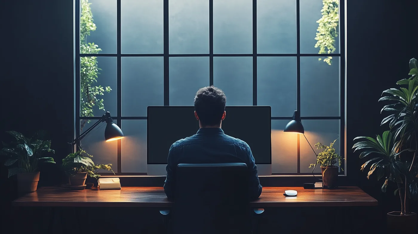 Computer technician at work