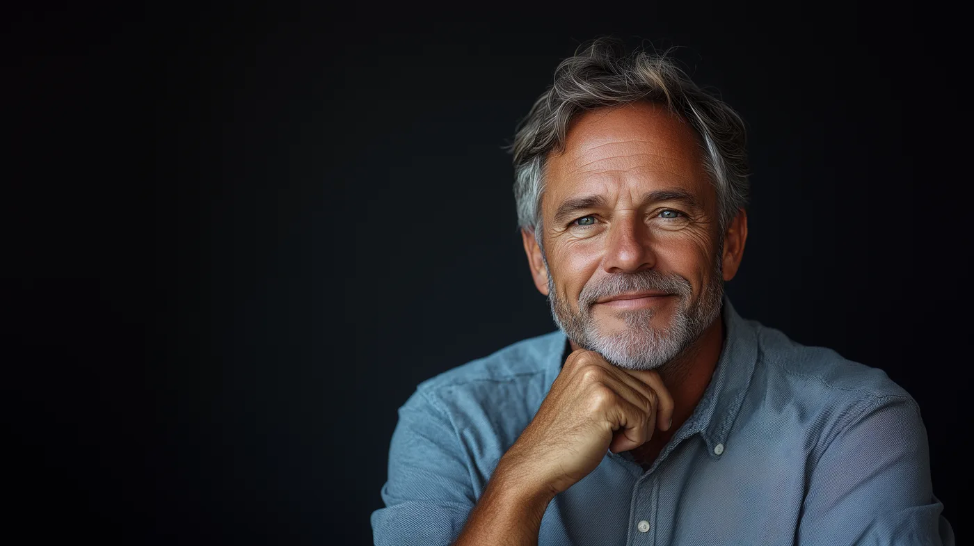 Smiling middle-aged man portrait